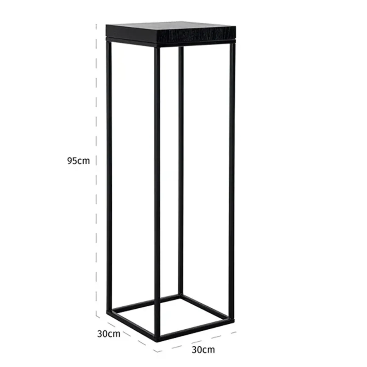 Zwarte plantenzuil eiken hout - Richmond Interiors Oakura
