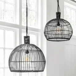 Zwarte rotan hanglamp - Must Living Las Salinas
