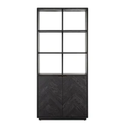 Zwarte vakkenkast met visgraat - Richmond Interiors Blackbone