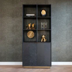 Zwarte vakkenkast met visgraat - Richmond Interiors Blackbone