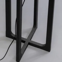 Zwarte vloerlamp met kruisvoet - Kare Design Timon