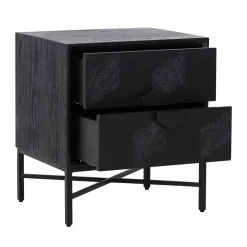 Zwart nachtkastje van hout - Richmond Interiors Blax