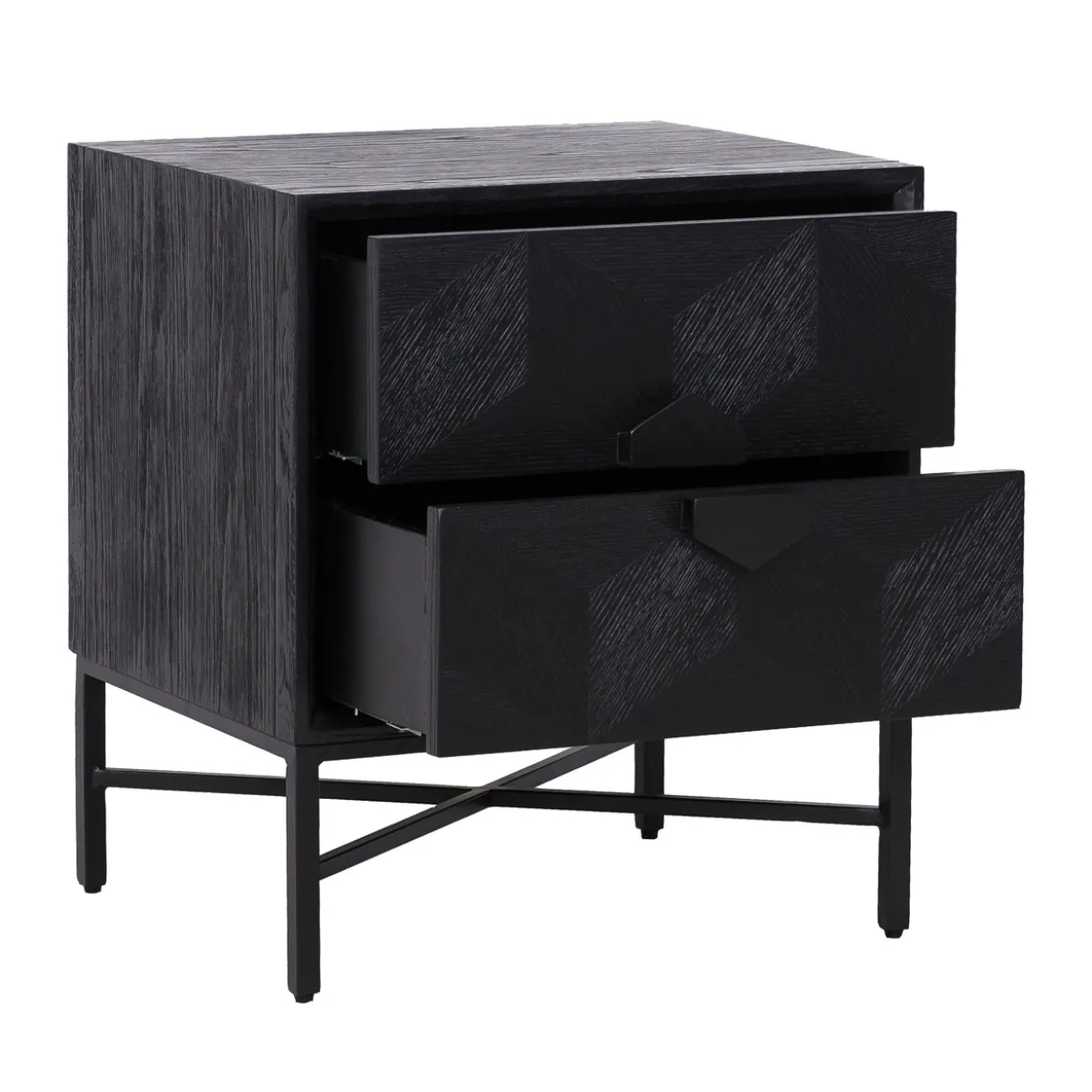 Zwart nachtkastje van hout - Richmond Interiors Blax