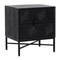Zwart nachtkastje van hout - Richmond Interiors Blax
