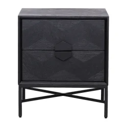 Zwart nachtkastje van hout - Richmond Interiors Blax