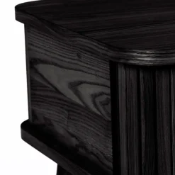 Zwart retro nachtkastje - Zuiver Barbier Black