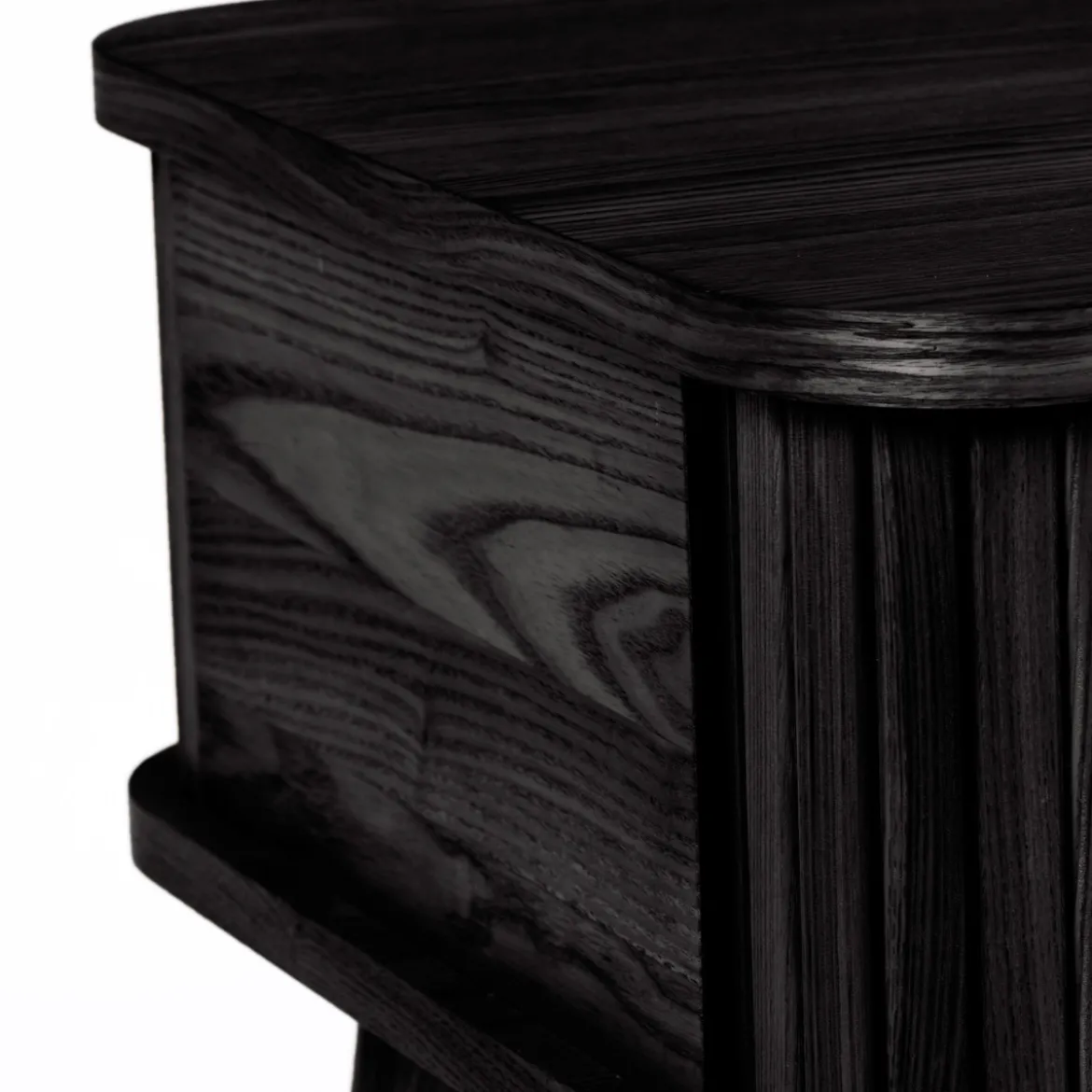 Zwart retro nachtkastje - Zuiver Barbier Black