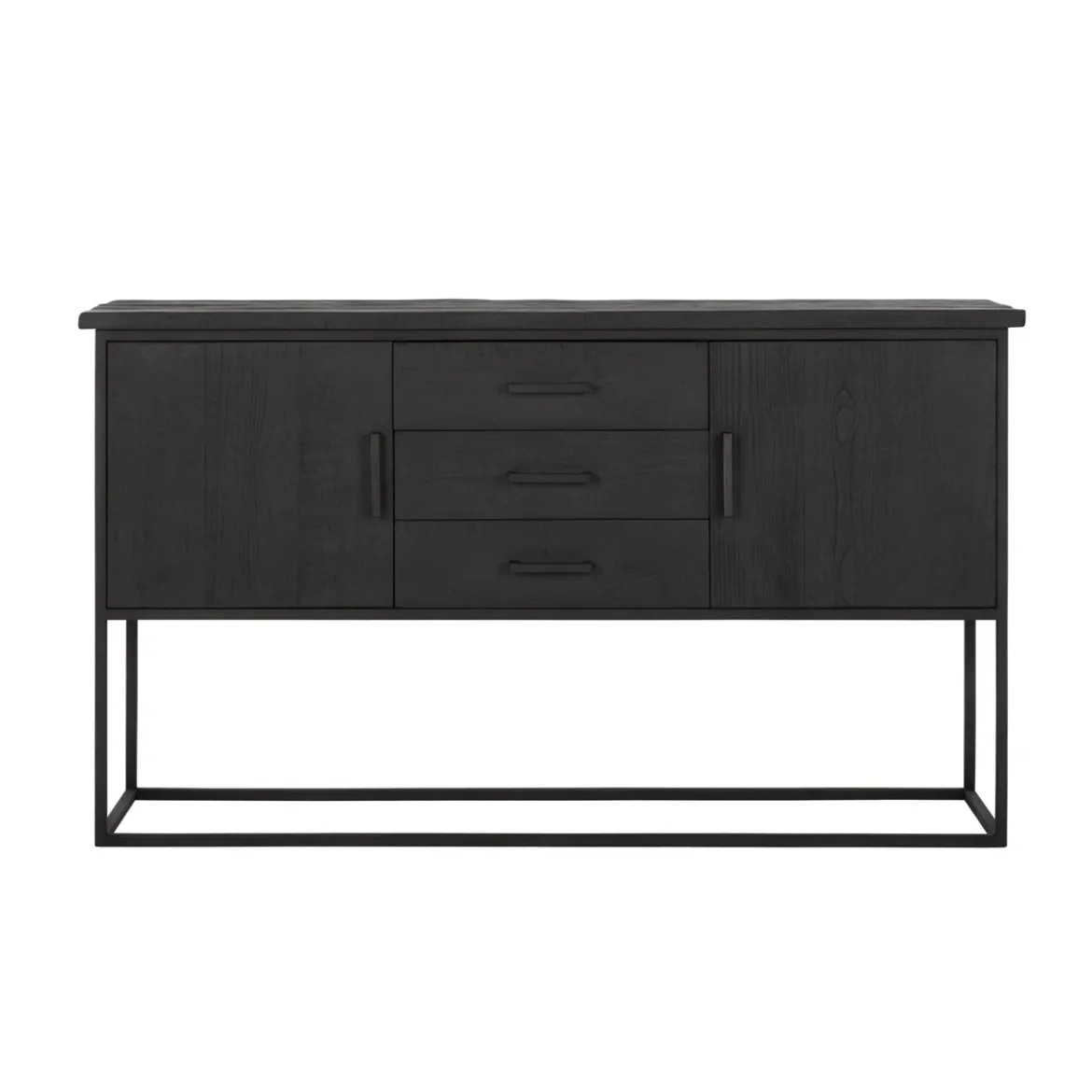 Zwart teak dressoir industrieel design - DTP Home Timeless Back Beam