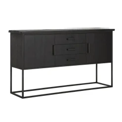 Zwart teak dressoir industrieel design - DTP Home Timeless Back Beam