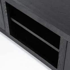Zwart tv-meubel eiken 160 cm - Eleonora Helsinki
