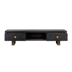 Zwart tv-meubel met goud - Richmond Interiors Hunter