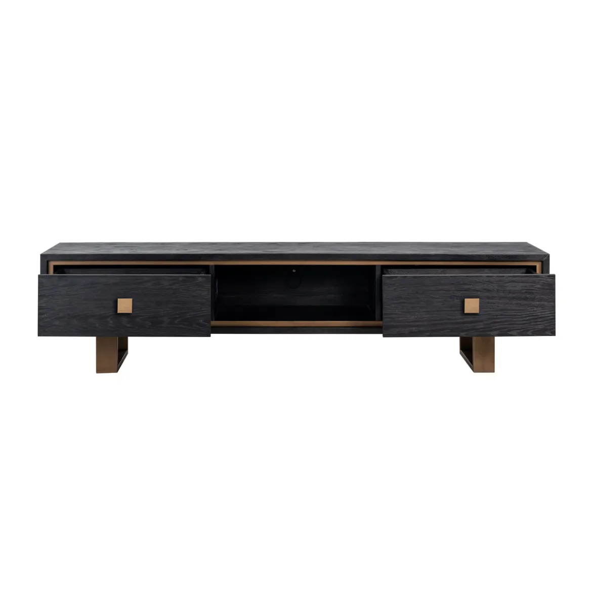 Zwart tv-meubel met goud - Richmond Interiors Hunter