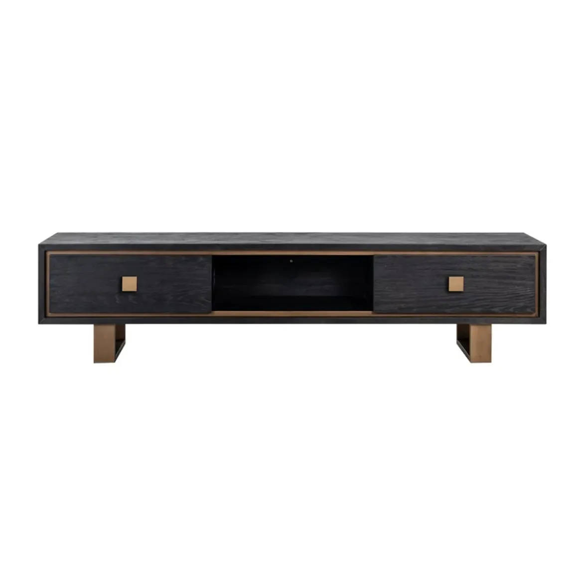 Zwart tv-meubel met goud - Richmond Interiors Hunter