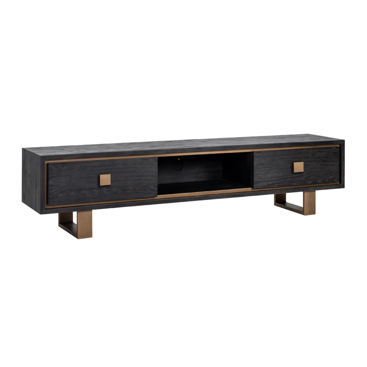 Zwart tv-meubel met goud - Richmond Interiors Hunter