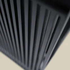 Zwart tv-meubel teak latjes - Bodio Teak Slats