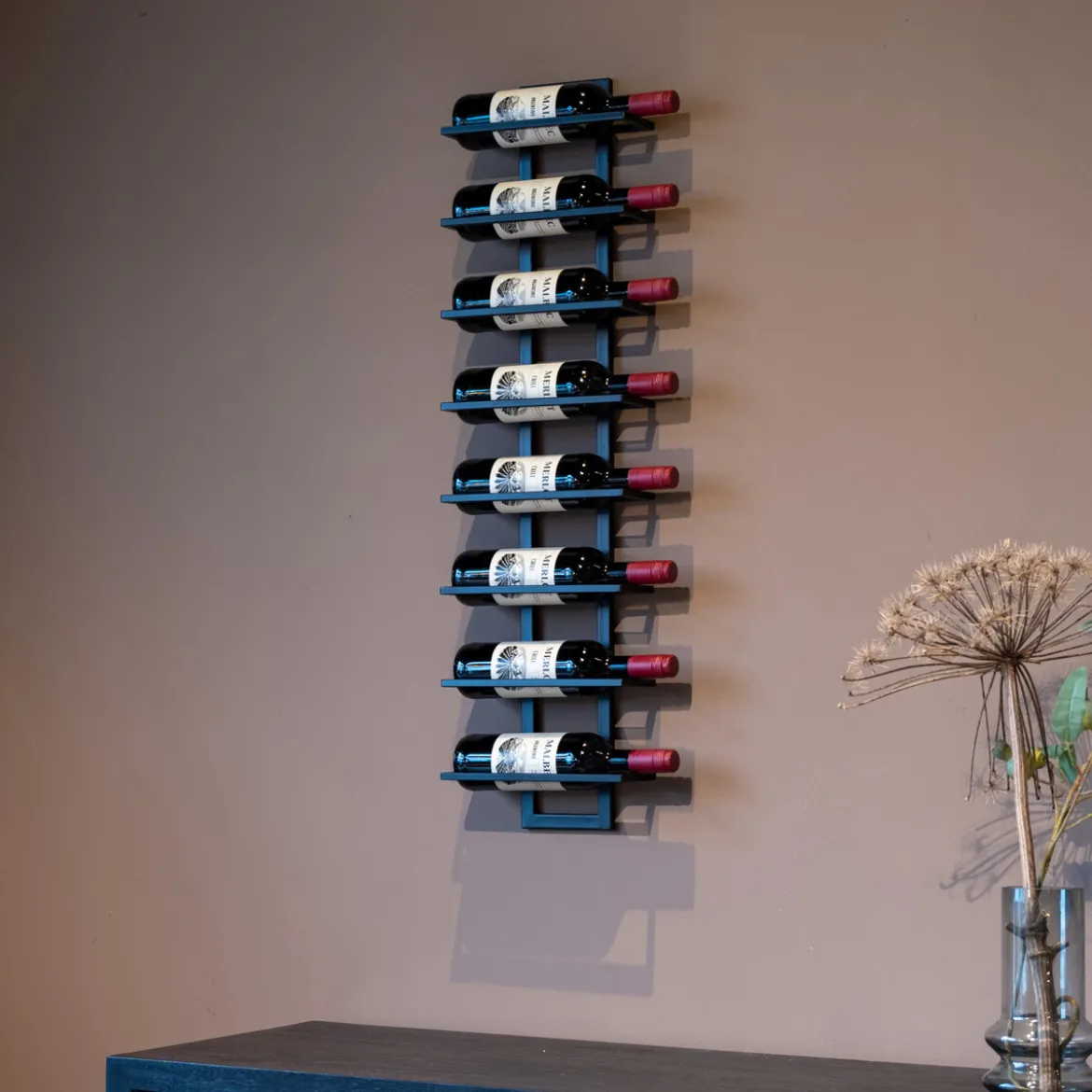 Zwart wijnrek muur - Bodio Reserva 8