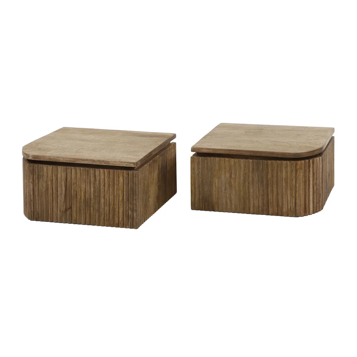 Zwevende nachtkastjes ribbels set van 2 - Giani Wave Set van 2